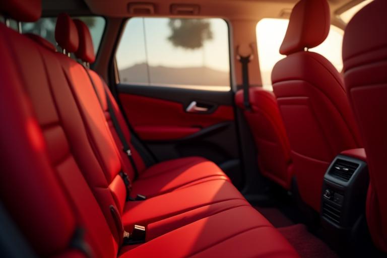 Red SUV interior after cleaning